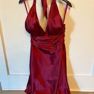 Daisy Deep Red Backless Dress